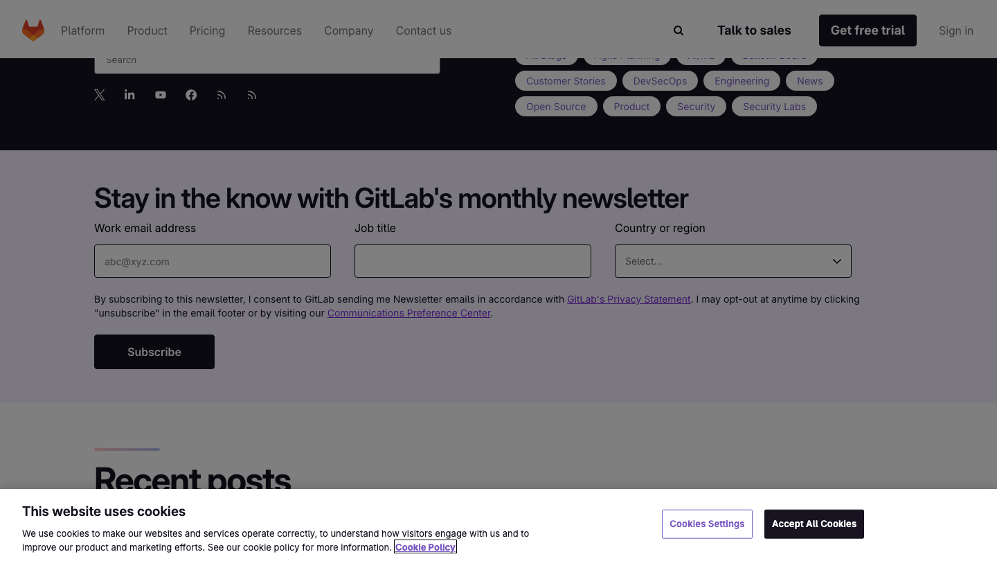 about.gitlab.com 페이지 스크린샷
